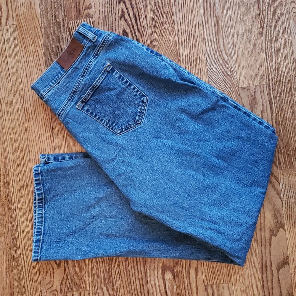 (12P) Jones New York Signature Petite Denim Jeans Everyday Comfy Straight Leg